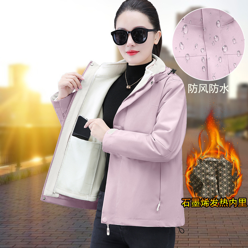 Woodpecker 2026 New Women's 3-in-1 Detachable Casual Inner Liner Cold-Proof and Warm Jacket