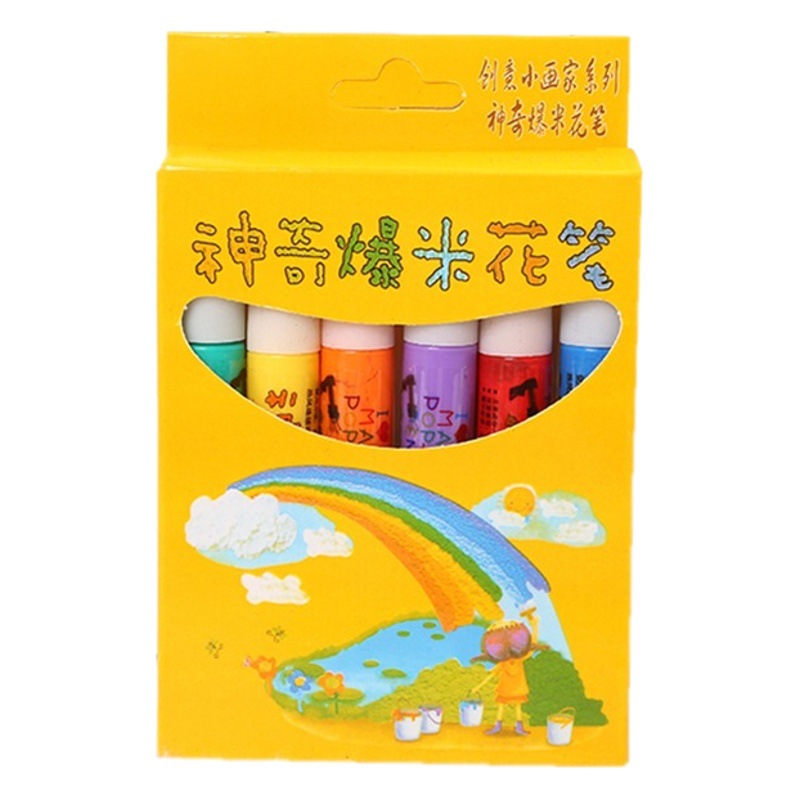 Paso en la venta caliente burbuja pluma palomitas pluma algodón pluma 3D impresión burbuja pluma dibujo niños DIY efecto de expansión