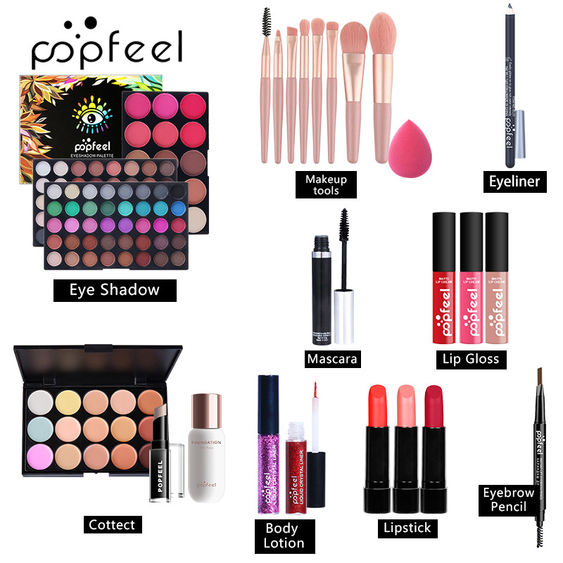 1000g Weight Makeup Set Type Of Cosmetics Paste Material Multicolor Pattern Elegant, Glam, Punk Style Elegant Glam Punk Multicolor Paste Makeup Set 43