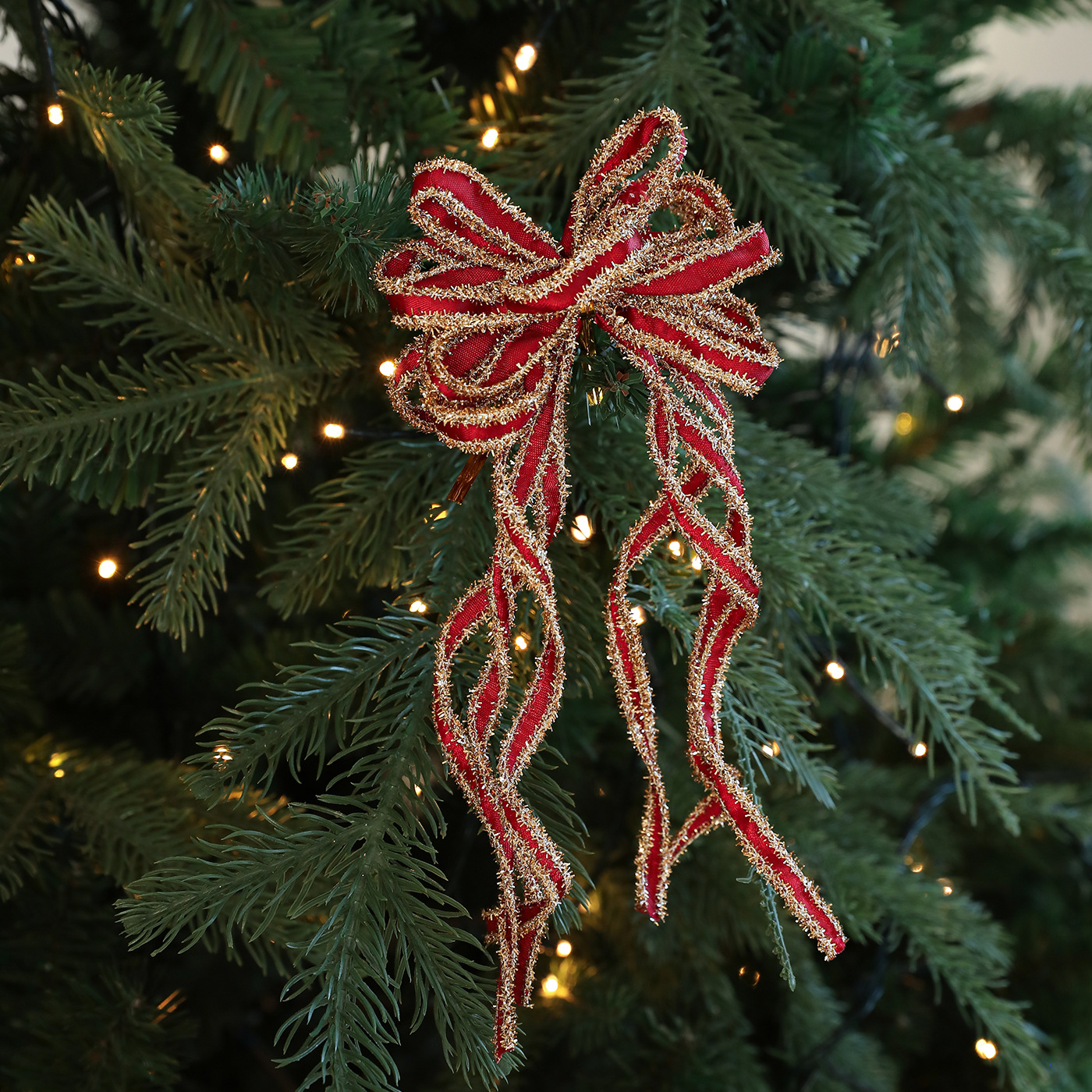 Nuevo arco de Navidad, props de decoración de vacaciones, árbol de Navidad, colgante, arco de decoración, cinta de poliéster