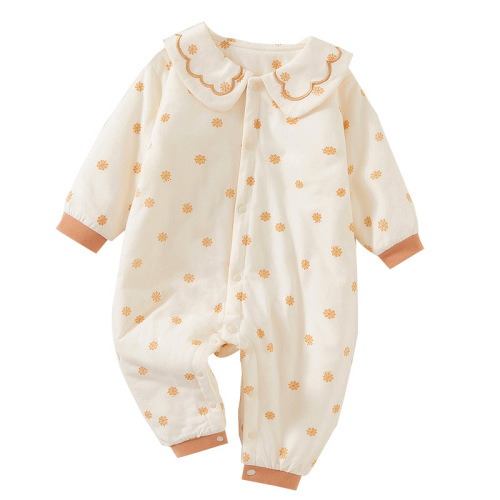 Baby autumn clothing thin quilted romper baby clothes newborn jumpsuit baby baby autumn and winter clothes
