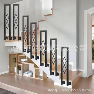 Cross-Border Step Handrail Stair Railing Simple U-Shaped Nordic Iron Guardrail Column Indoor Attic Protective Fence