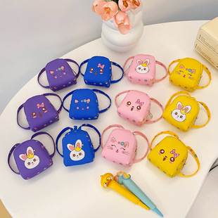 Korean Version Ins Girly Heart Cartoon Cute Little Wallet Mini Cute Bunny Coin Purse Headphone Storage Key Bag