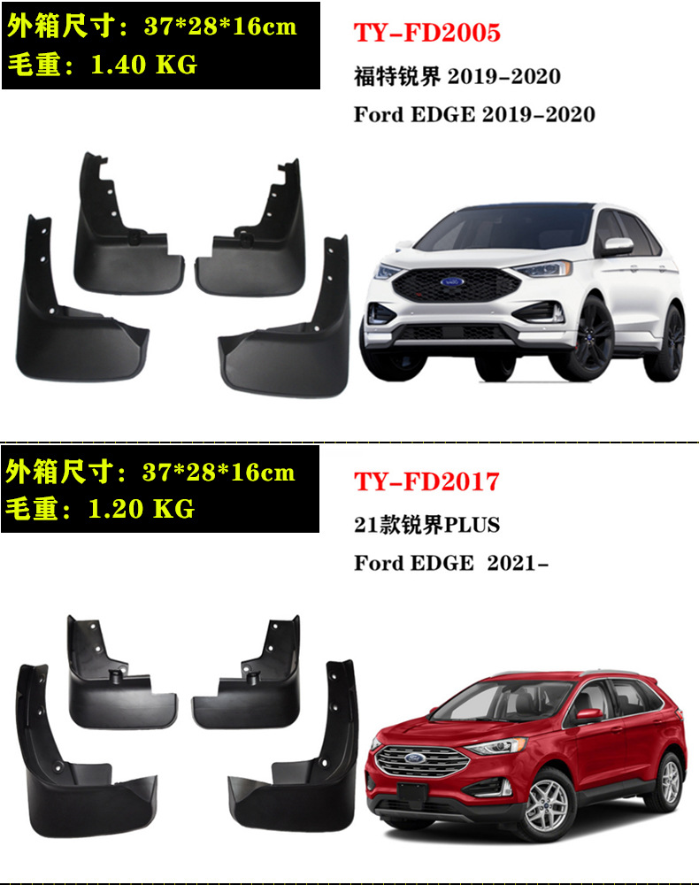 Manufacturer's 09-26 Model Ford Edge L Edge 3.0 Imported 2.0 2.0t Plus Car Parts Fender Flares