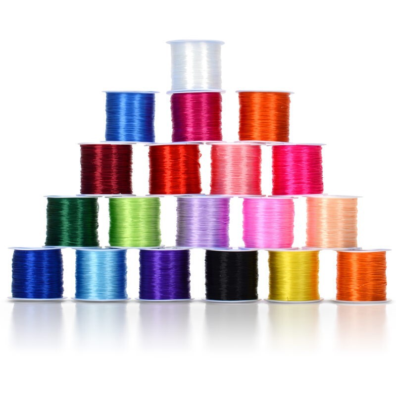 Crystal Flat Silk Spine Ware Play Beaded Beef Tendon Wearing Beads Bracelet Rope Rubber Tendon String Wearing String Rope Wear-resistant Rope Crystal Flat Silk Spine Ware Play Beaded Beef Tendon Wearing Beads Bracelet Rope Rubber Tendon String Wearing String Rope Wear-resistant Rope