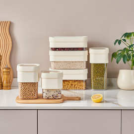 食品级密封罐厨房五谷杂粮储存收纳盒子塑料豆子分装干货透明储物