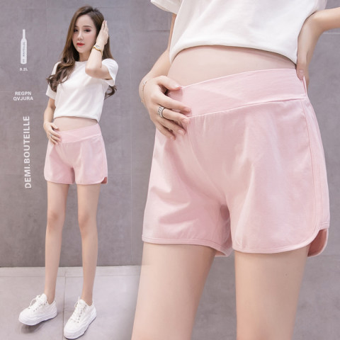 Pregnant Women's Low Waist Shorts Women's Summer Thin Outer Wear Fashionable Loose Slimming Wide Leg Home Leisure Sports Hot Pants