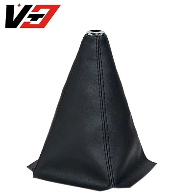 Dust Cover Accessories, Sürətlər qutusu və əl tormozu başlıqları - black-leather-bright-cover-black-line