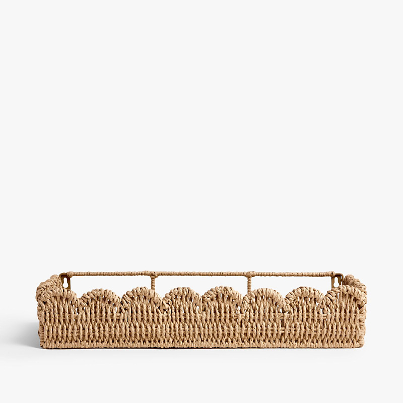 Cesta de almacenamiento de llaves de pared de cuerda de papel cesta de almacenamiento de juguetes de decoración residencial cesta de almacenamiento de artículos de tela de mano