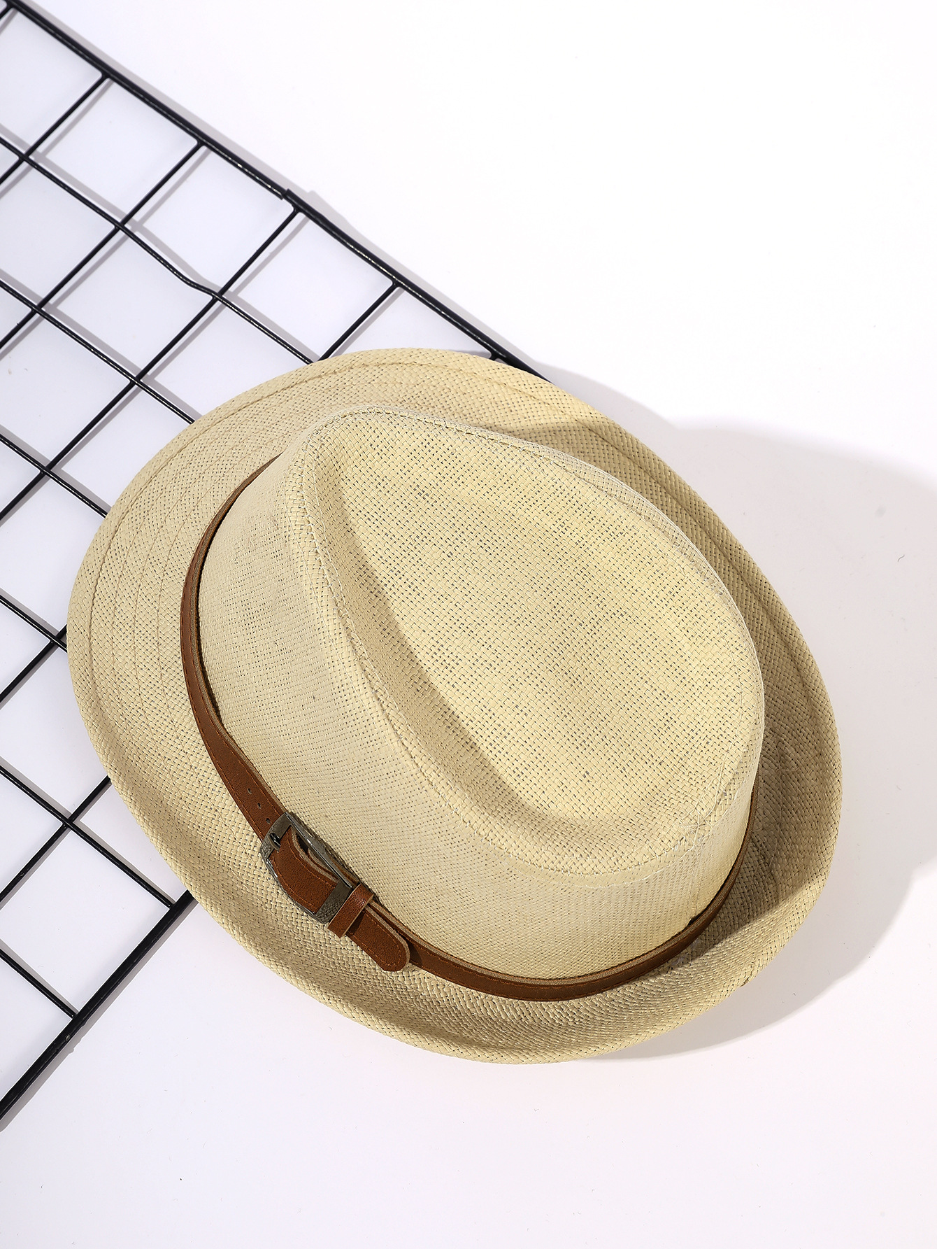 Sombrero de Sol de verano sombrero de Sol de paja de los hombres sombrero de Sol de estilo británico sombrero de rendimiento Jazz sombrero