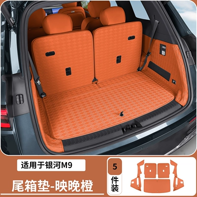 Sky Carpet Interior, Double-Layer Silk – Ayaqaltılar (Kovriklər) - suitable-for-galaxy-m9-full-surround-trunk-mat-yingwan-orange-5-piece-set