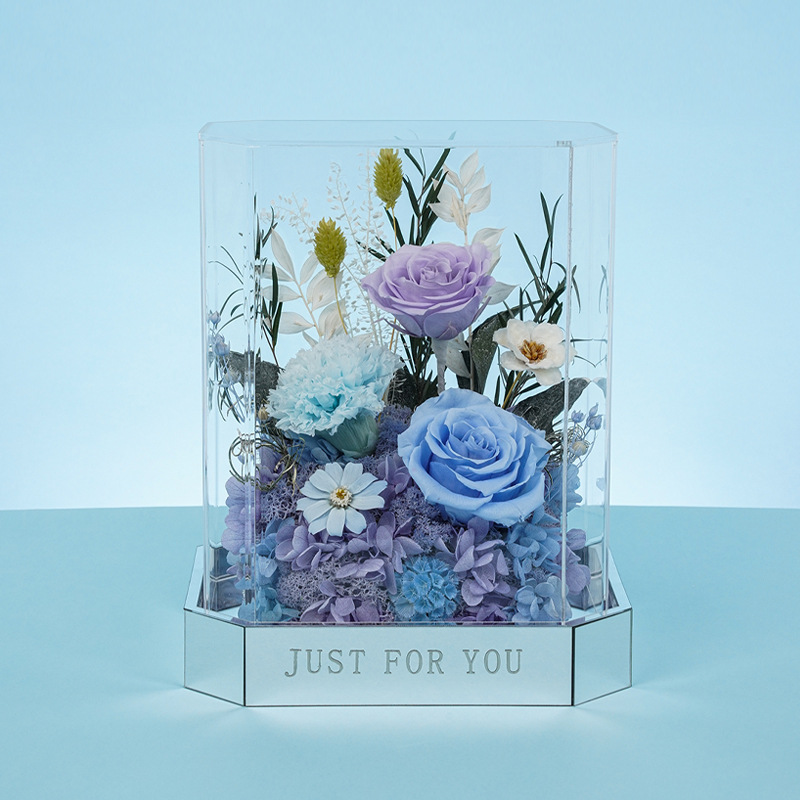 Acrílico octogonal azul violeta