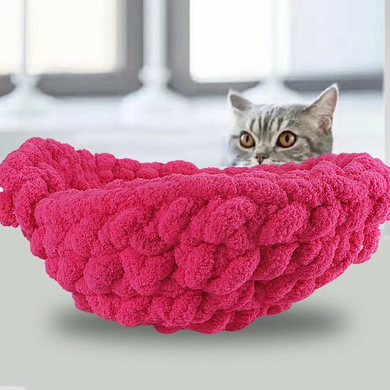 Thumb Thick Ice Stripe Yarn Ball Sausage Yarn Thick Snow Neel DIY Hand Knitting Blanket Cushion Pillow Pet Nest 