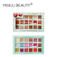 Cross-border Halloween makeup earth-colored eye shadow European and American matte fine glitter multi-color eye shadow palette 18 colors for export