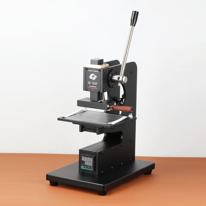 激光电眼定位烫金机多功能手动皮革PU笔记机壳字母数字烫印机