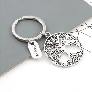 Thank you life tree fashion keychain graduation season keychain Teacher's Day Thanksgiving key chain