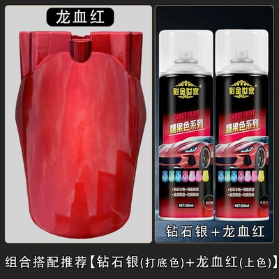 Change Paint, Car Wheel Spray Paint, Avtomobil boyası - dragon-blood-red-diamond-silver-base-set-270ml