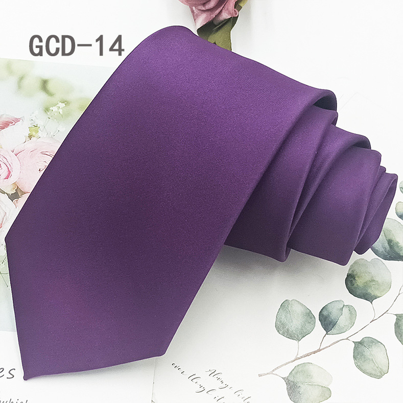 Corbata de poliéster teñido en hilo de alta densidad, color puro, estilo formal, informal de negocios, negra, atada a mano, estilo 8 cm, lista para usar del fabricante