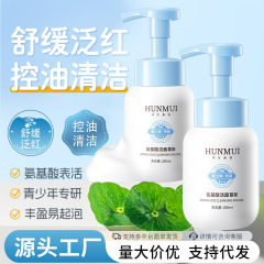 韩伦美羽青少年氨基酸洁面慕斯温和清洁毛孔洗面奶学生控油洁面乳