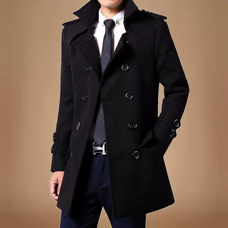 Длинное демисезонное шерстяное пальто для мальчиков, теплое trench coat, куртка, коллекция 2021