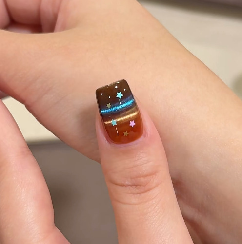 Star Sparkling Amber Cat-Eye Short Manicure Tools Autumn and Winter Giant White Bean Nail Decorations Star Sparkling Amber Cat-Eye Short Manicure Tools Autumn and Winter Giant White Bean Nail Decorations