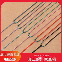 Minimalist 1.5mm Handmade Jade Pendant Necklace with Adjustable Multi-Color Women's Fine and Elegant Locking Collar Necklace