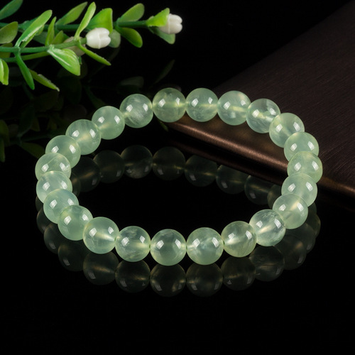 Light aventurine chalcedony loose beads prehnite round beads diy hand-woven bracelets necklace jewelry accessories materials wholesale.