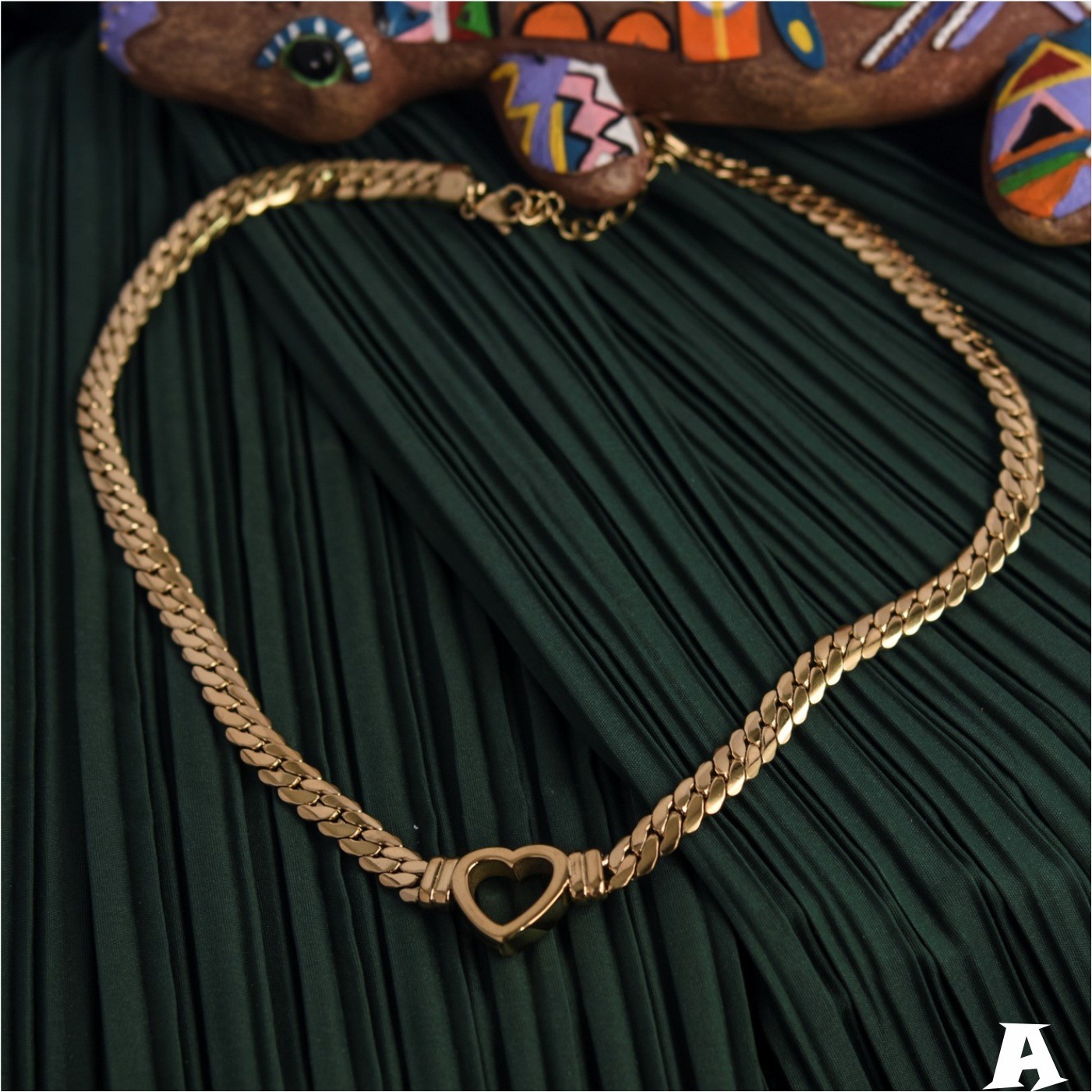 304 Stainless Steel Chain Material cuban link chain Chain Type 1 Piece Quantity PVD Coated 18K Gold Plated Heart Shape 304 Stainless Steel Streetwear Waterproof Non Tarnish 304 Stainless Steel Choker