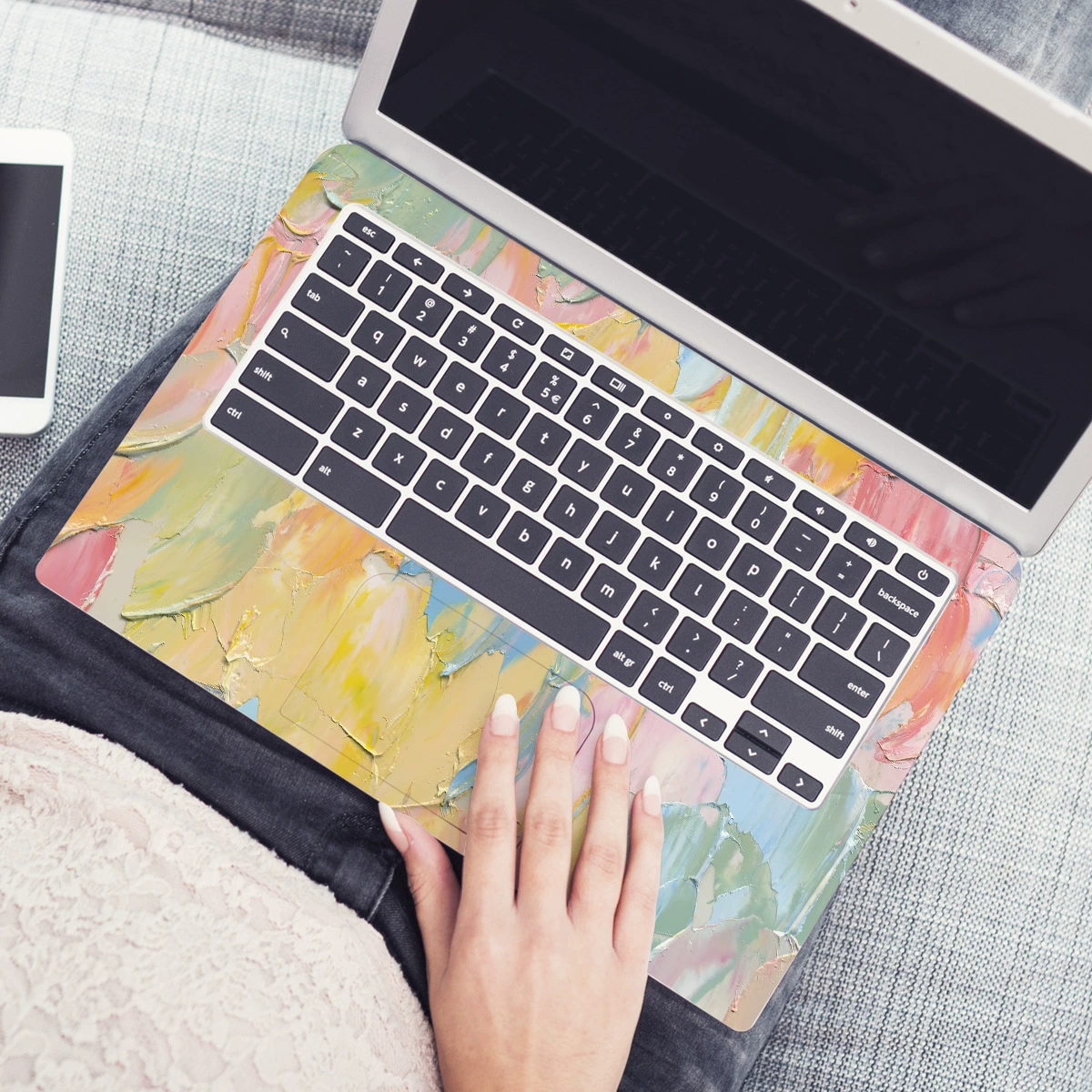 Mac, совместимый ноутбук, защитная наклейка, 2 штуки
