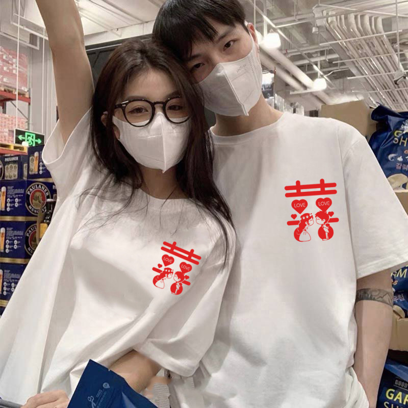 Brothers Group Grabbing Best Man Clothing Greeting Sisters Group T-shirt Wedding Happy Clothes Wedding Happy Word Short Sleeve Clothing