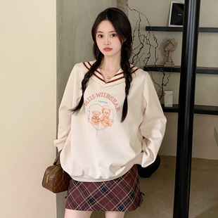 Fat Qiqi chubby girl Academy Style Wei Yi 2025 Spring Foreign Style Navy Collar Jacket plus size Design Sense Niche