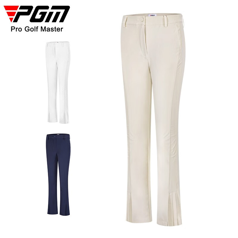 Quần golf nữ dài tôn dáng xếp ly thoáng khí nhanh khô PGM — KUZ146-Kaki, KUZ146-màu trắng, KUZ146-màu xanh nước biển