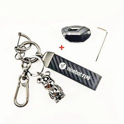 Suitable for No.9 N70C: Electric vehicle key cover shell - black-shell-keychain-set