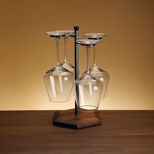 Hanging Cup for Home Use, Hanging Goblet, High-End Wine Cabinet, Solid Wood Decorative Shelf, Red Wine Glass Rack, Grape Creative Display