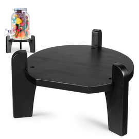 木质泡酒坛底座简约实木储物架茶水桶饮料分配支架酒桶置物收纳架