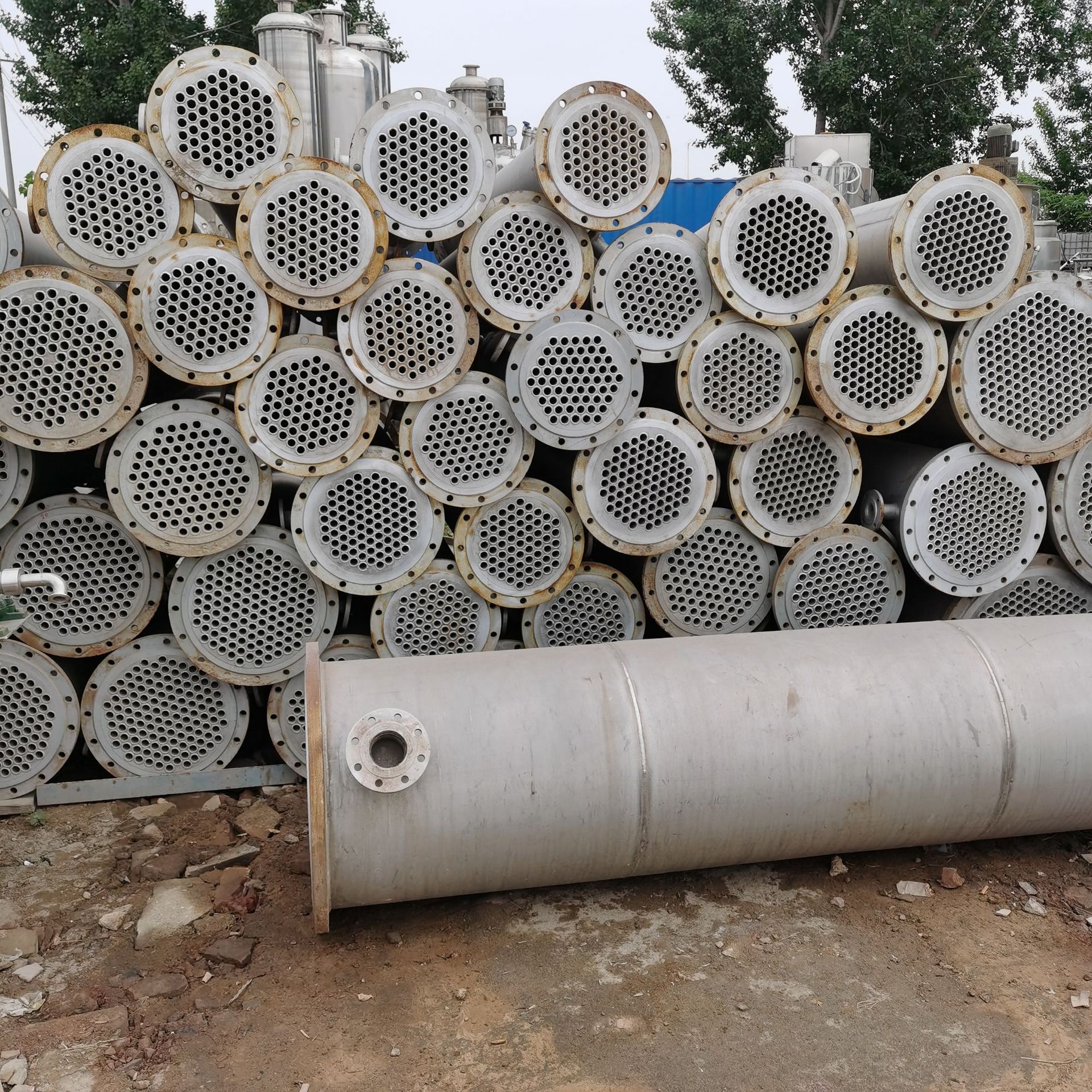 列管冷凝器 纺织烘干机械不锈钢换热器蒸汽对流壳管式冷凝器 回收
