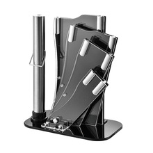 工厂现货厨房亚克力刀座刀具收纳架扇形刀具插刀架立体刀具置物架