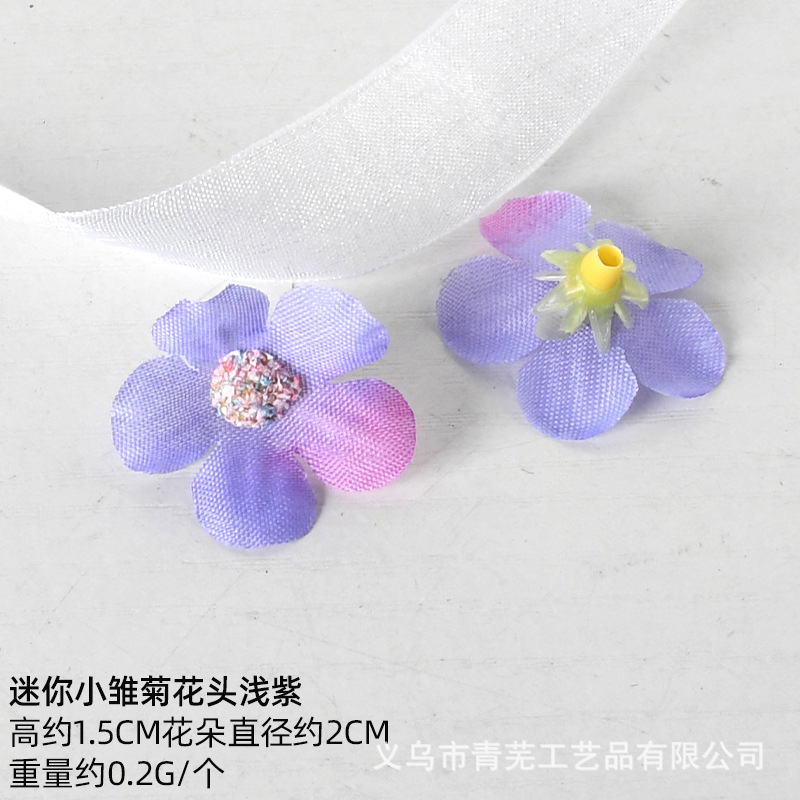 Flores de seda de simulación de flores púrpura mezcladas DiNuevo estilo antiguo chino tocado de seda de seda decoración de material de flores de alto nivel