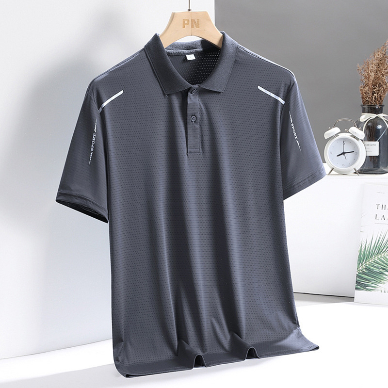 Camiseta de manga corta de verano de moda de hombre polo con solapa de verano de secado rápido de verano polo de manga corta de hombre