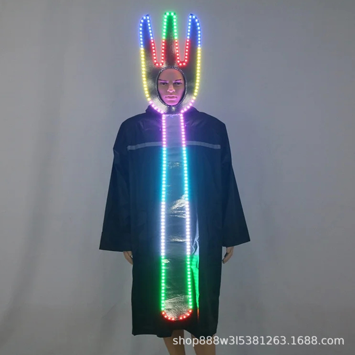Halloween Couple Funny Men's and Women's Led Costumes Masquerade Stage Performance Costumes Cosplay Luminous Costumes