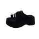 Rhinestone Toe Sandals and Slippers Women's Summer Outer Wear 2025 New Style Fairy Style Increased Thick Bottom Beach Sandals with Skirt