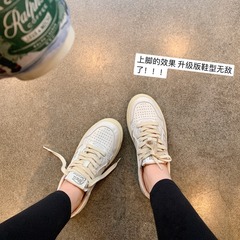 【sheii蘇茵茵】升級~韓國au*y水洗馬皮休閒運動厚底小白鞋女板鞋