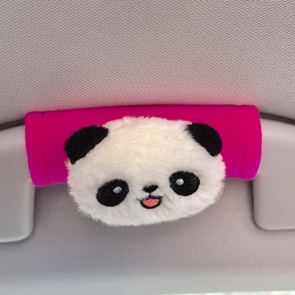 Cute panda de dibujos animados mango de automóvil mano de freno de mano de automóvil general mango de puerta interior guante de techo