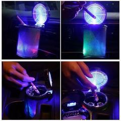 Car ashtray with LED light, car accessories, colorful lights, air conditioning outlet, colorful ashtray for home use