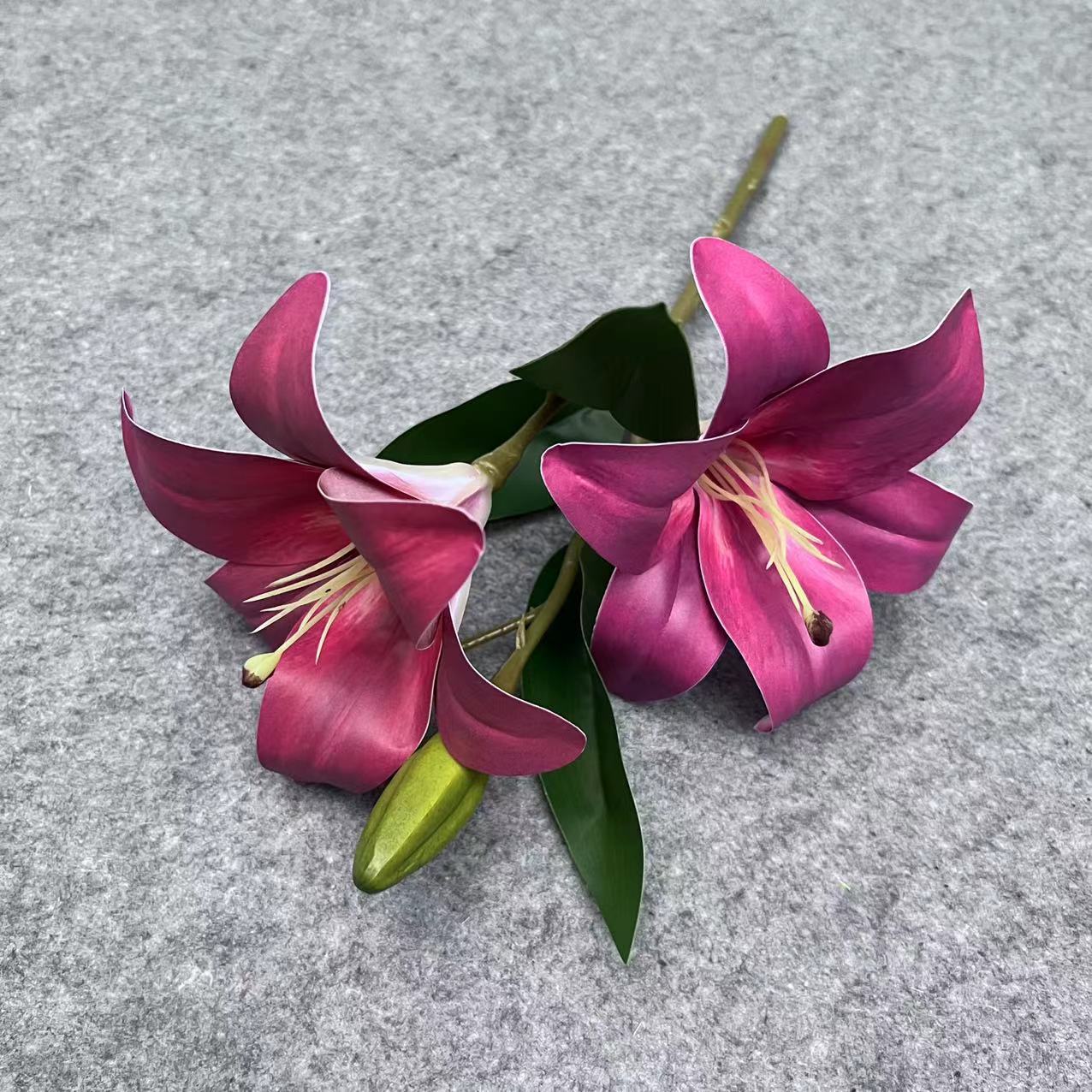 3D 릴리 자홍색