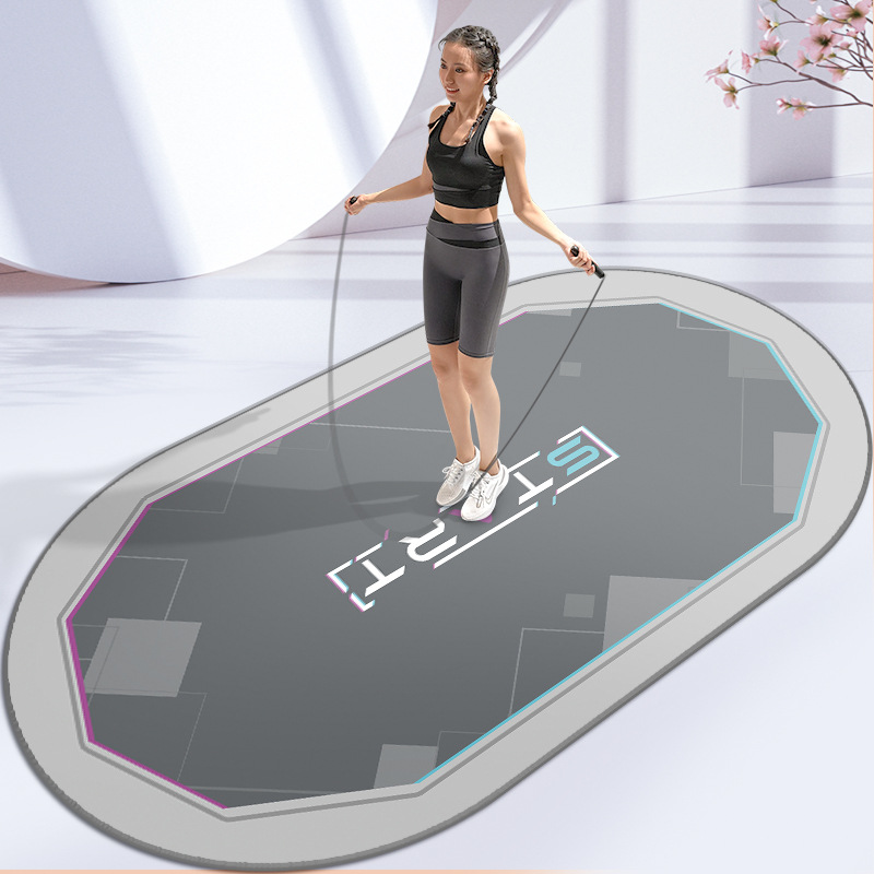 Salto de la cuerda alfombrilla insonorizada colchoneta de absorción de golpes colchoneta de yoga grande engrosada alfombra deportiva de interior antideslizante gimnasio mudo en casa