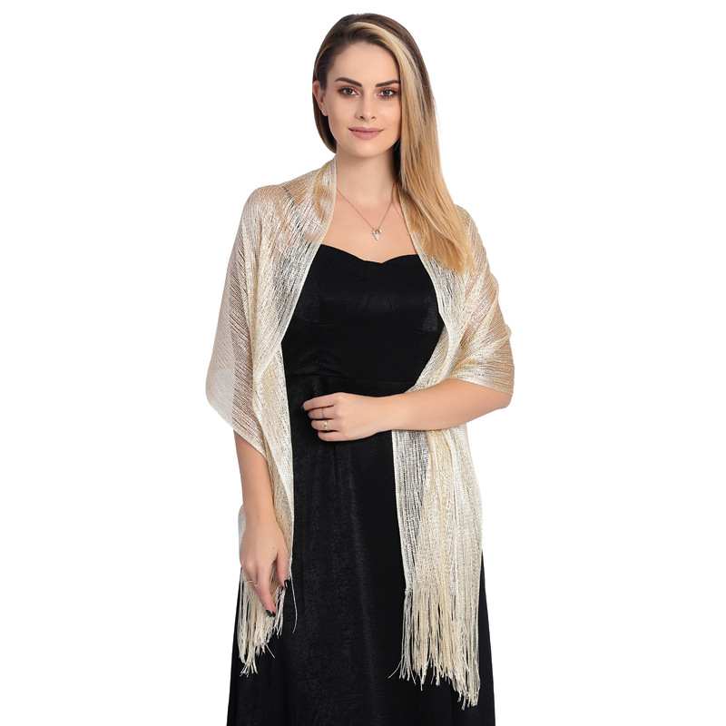 Women's Elegant Solid Color Polyester Tassel Shawls display picture 2
