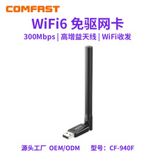COMFAST CF-940F网卡WiFi6无线网卡USB迷你300Mbps无线接收发射器