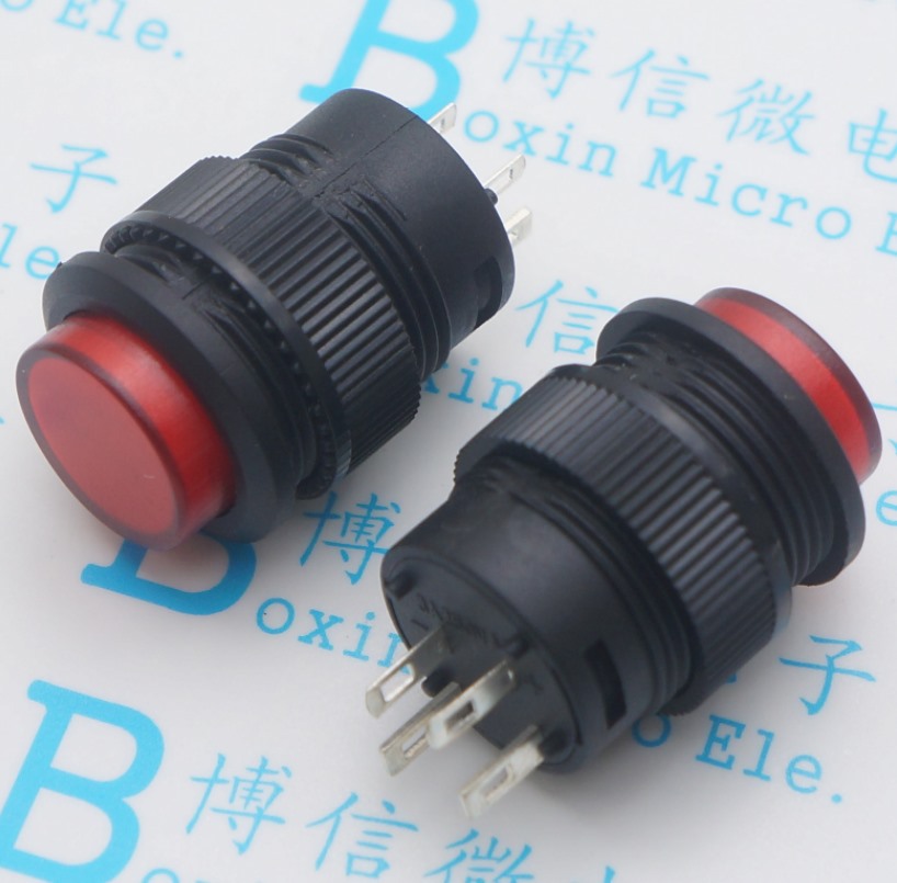 R16-503A/AD/B/BD lightless light/band lamp self-locking/self-reciprocating power button button switch