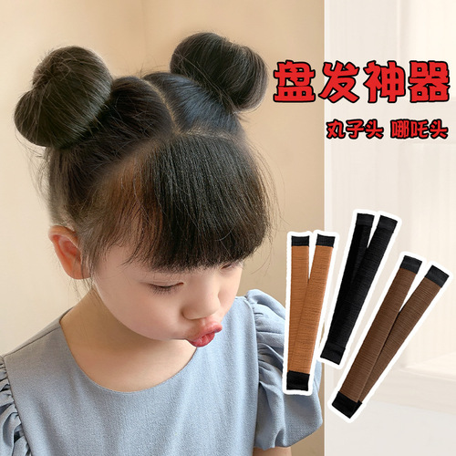 Children's ball hair curler to tie hair, lazy fluffy clip, little girl's bud hair curler, pop ring hair accessories